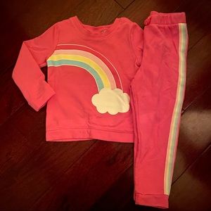 Girls Children’s Place Rainbow Sweatsuit